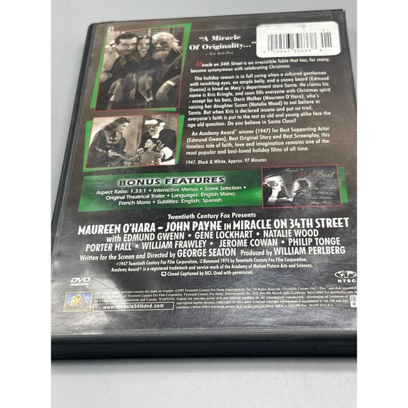 Miracle on 34th street DVD 1999 20th century fox 93 min not rated english READ - Picture 2 of 3